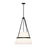 OPEN BOX: Alora Mood Oliver 1 Light 18" Pendant, Black/Linen - PD546719MBWL