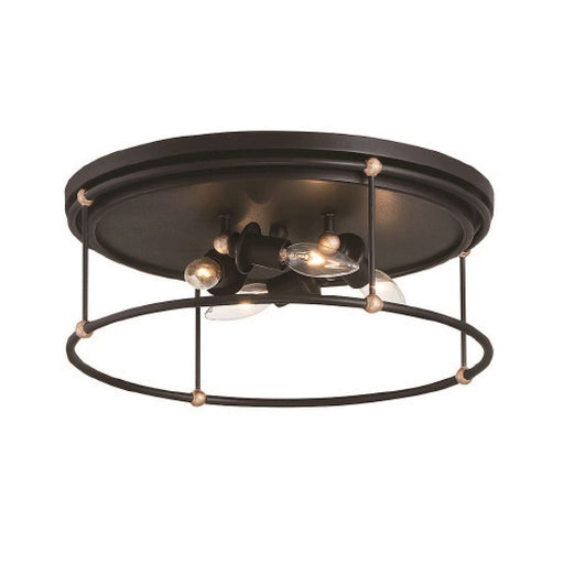 OPEN BOX ITEM: Minka Lavery Westchester 4 Lt Flush Mount, Coal/Gold
