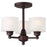 OPEN BOX ITEM: Minka Lavery 1730 Series 3 Light Semi Flush, Bronze
