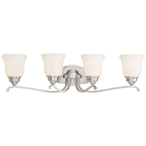 OPEN BOX ITEM: Minka Lavery Savannah Row 4 Light Bath, Brushed Nickel