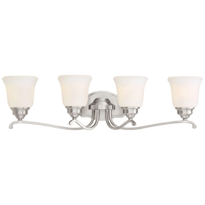 OPEN BOX ITEM: Minka Lavery Savannah Row 4 Light Bath, Brushed Nickel