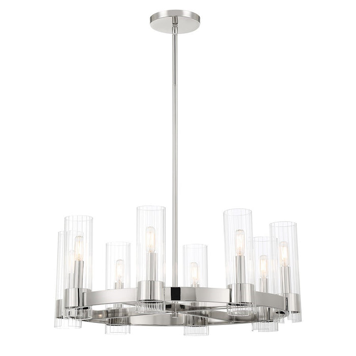 OPEN BOX ITEM: Minka Lavery Vernon Place 8-Lt Chandelier, CH/Ribbed
