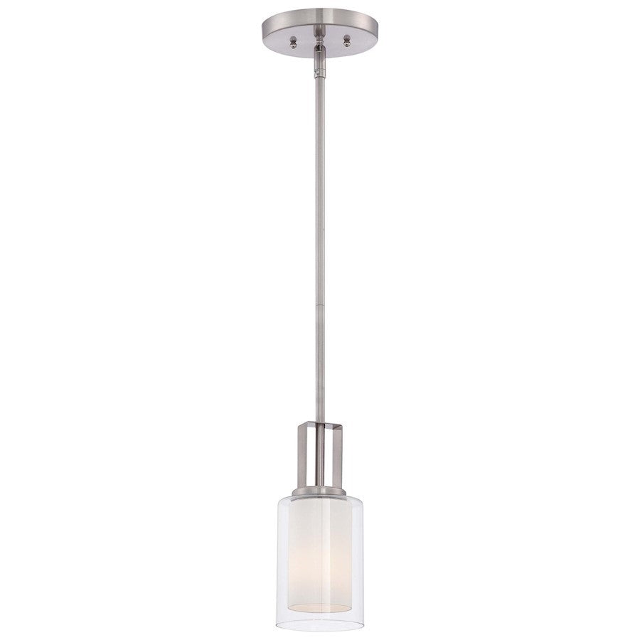 OPEN BOX: Minka Lavery Parsons Studio 1 Light Mini Pendant, Nickel - 4101-84