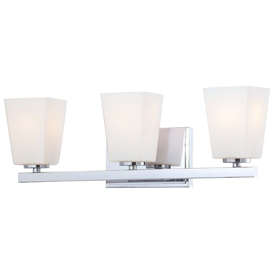 OPEN BOX ITEM: Minka Lavery City Square 3 Light Bath, Chrome