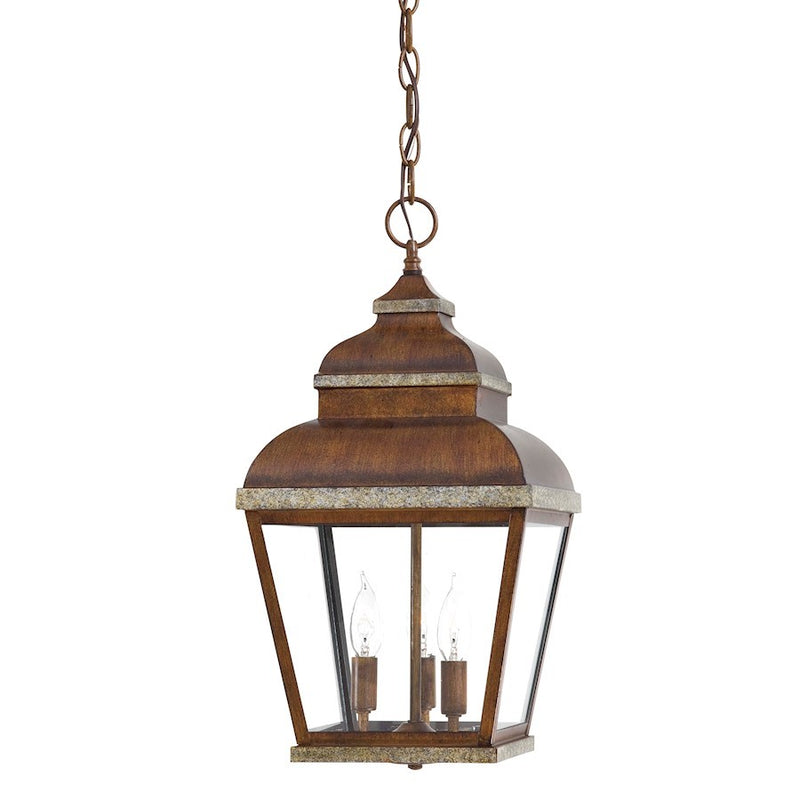 OPEN BOX ITEM: Minka Lavery Mossoro 3 Light Chain Hung, Mossoro Walnut w/Silver