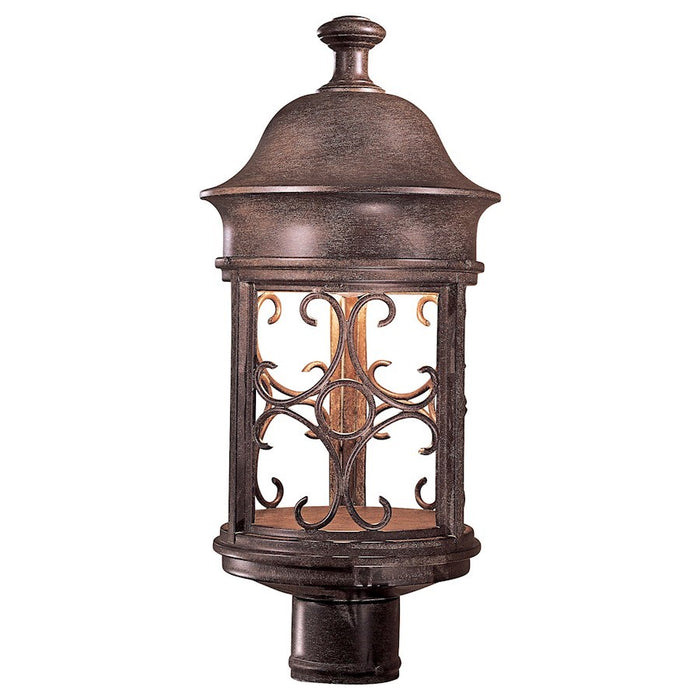 OPEN BOX ITEM: Minka Lavery Sage Ridge 1 Light Post Mount, Vintage Rust