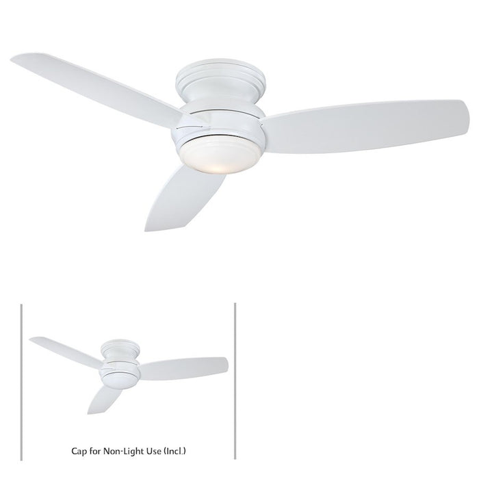 OPEN BOX ITEM: Minka Aire TradConcept 52" LED Flush Ceiling Fan, WH