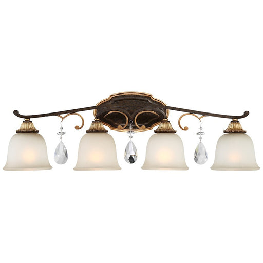 OPEN BOX ITEM: Minka Metropolitan Chateau Nobles 4-Lt Bath, BZ/Gold