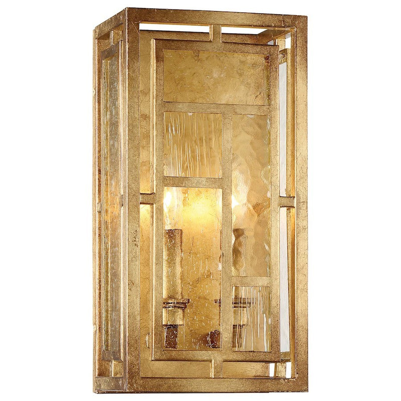 OPEN BOX ITEM: Minka Metropolitan Edgemont Park 2 Light Sconce, Gold Leaf
