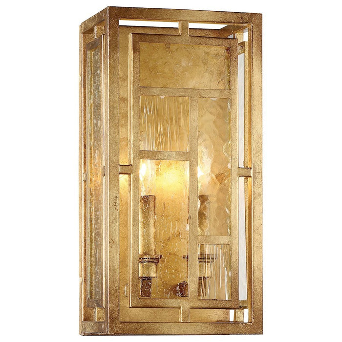 OPEN BOX ITEM: Minka Metropolitan Edgemont Park 2 Light Sconce, Gold Leaf
