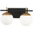 OPEN BOX ITEM: Minka George Kovacs Alluria 2-LT Bath Weathered Black/Autumn Gold