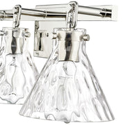 OPEN BOX: Millennium Lighting Barlon 25in 3-Light Vanity Light | Polished Nickel and Clear Water Glass | Bathroom Vanity | Model MN20003-PN