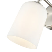 OPEN BOX: Millennium Lighting Laphia 5in 1-Light Wall Sconce | Brushed Nickel and Etched Opal Glass | Bathroom & Hallway | Model MN214201-BN
