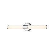 OPEN BOX: Millennium Lighting Trumann 24in 1-Light LED Vanity | Modern Polished Chrome and White Plastic | Bathroom & Powder Room | Model MN2221-CH