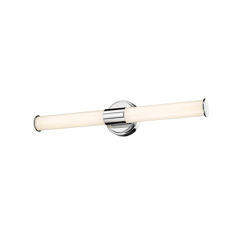 OPEN BOX: Millennium Lighting Trumann 24in 1-Light LED Vanity | Modern Polished Chrome and White Plastic | Bathroom & Powder Room | Model MN2221-CH
