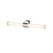OPEN BOX: Millennium Lighting Trumann 24in 1-Light LED Vanity | Modern Polished Chrome and White Plastic | Bathroom & Powder Room | Model MN2221-CH