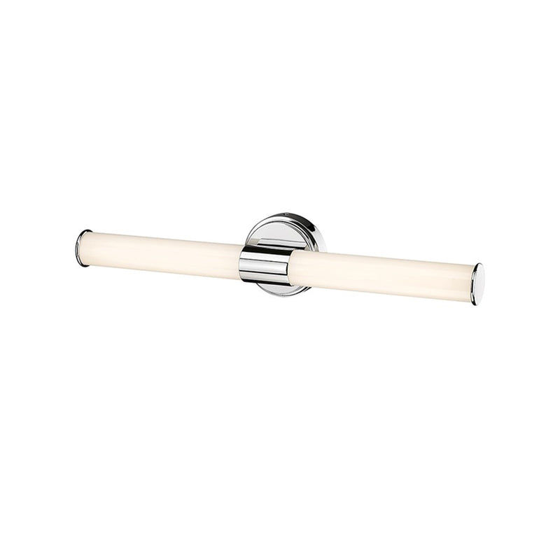 OPEN BOX: Millennium Lighting Trumann 24in 1-Light LED Vanity | Modern Polished Chrome and White Plastic | Bathroom & Powder Room | Model MN2221-CH