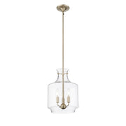OPEN BOX: Millennium Lighting Mahannah 3-Light Pendant | Modern Gold and Clear Glass | Kitchen Island & Dining Room | Model MN22803-MG