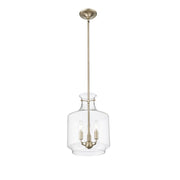 OPEN BOX: Millennium Lighting Mahannah 3-Light Pendant | Modern Gold and Clear Glass | Kitchen Island & Dining Room | Model MN22803-MG