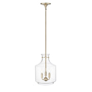 OPEN BOX: Millennium Lighting Mahannah 3-Light Pendant | Modern Gold and Clear Glass | Kitchen Island & Dining Room | Model MN22803-MG