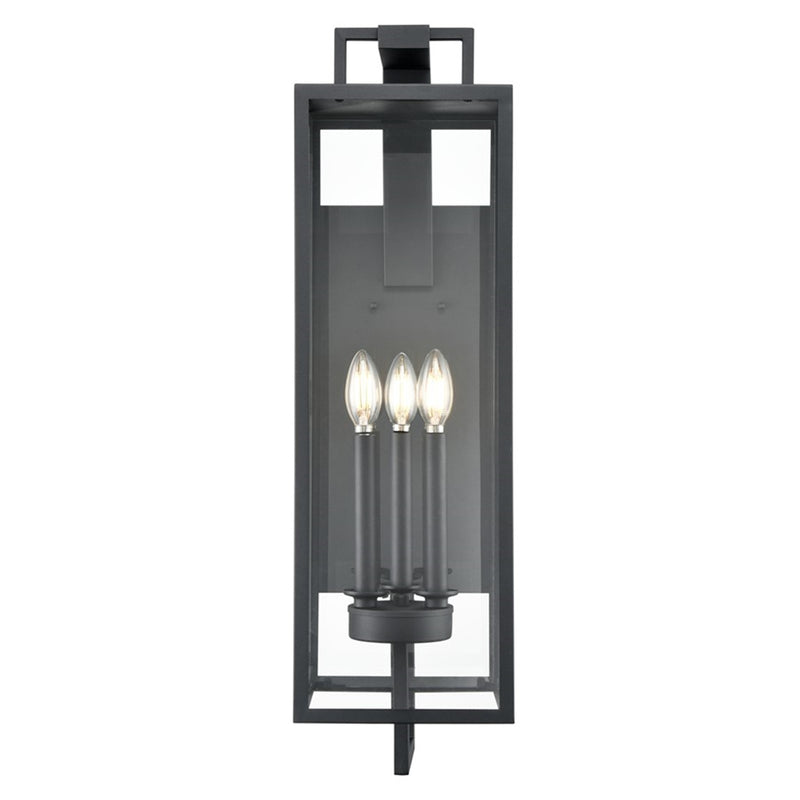 OPEN BOX ITEM: Millennium Lamont 3-Light Outdoor Sconce, Black