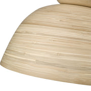 OPEN BOX: Millennium Lighting Jaycen 16in 1-Light Pendant | Matte Black and Bamboo Nature Shade | Kitchen Island & Dining Room | Model MN48001-MB