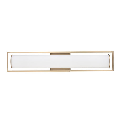 OPEN BOX ITEM: Millennium Lighting Teylor 24in LED Vanity Light | Modern Gold and White Glass | Bathroom Vanity | Model MN7601-MG