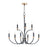 OPEN BOX: Maxim Lighting Charlton 9-Light Chandelier, Black/Brass - 11377BKAB