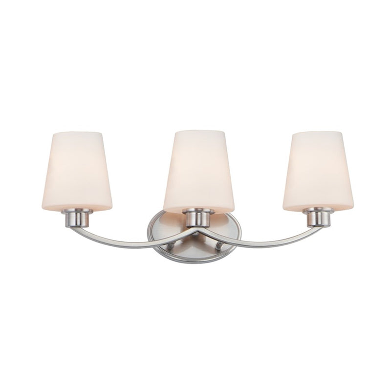 OPEN BOX ITEM: Maxim Shelter 3-Light Vanity in Satin Nickel