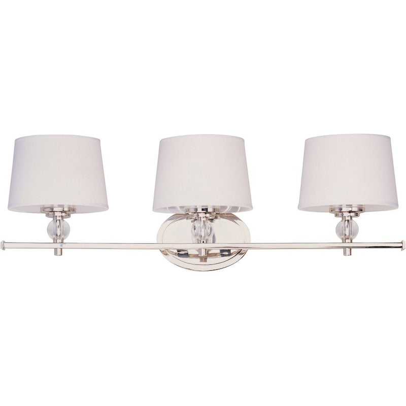 OPEN BOX: Maxim Lighting Rondo 3-Light Bath Vanity Polished Nickel - MX12763WTPN