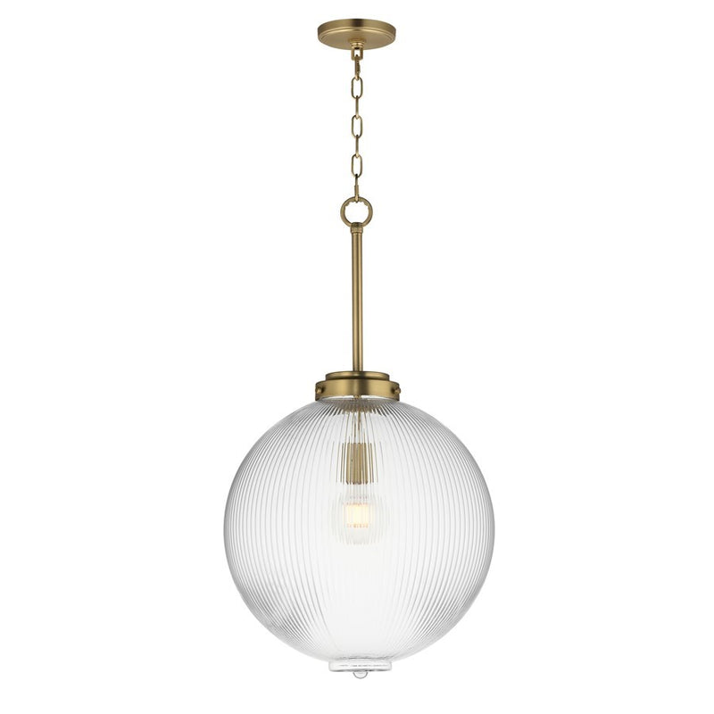 OPEN BOX: Maxim Kasbah 1 Light 16" Pendant, Satin Brass/Clear - MX15196CRSBR