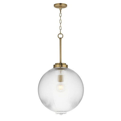 OPEN BOX: Maxim Kasbah 1 Light 16" Pendant, Satin Brass/Clear - MX15196CRSBR