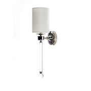 OPEN BOX: Maxim Lighting Lucent 21in 1-Light Wall Sconce | Modern Polished Nickel Steel and Clear | Hallway & Bedroom Accent | Model MX16109WTCLPN