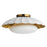 OPEN BOX: Maxim Lighting Primrose 1 Light Flush Mount, Matte White/Gold Leaf