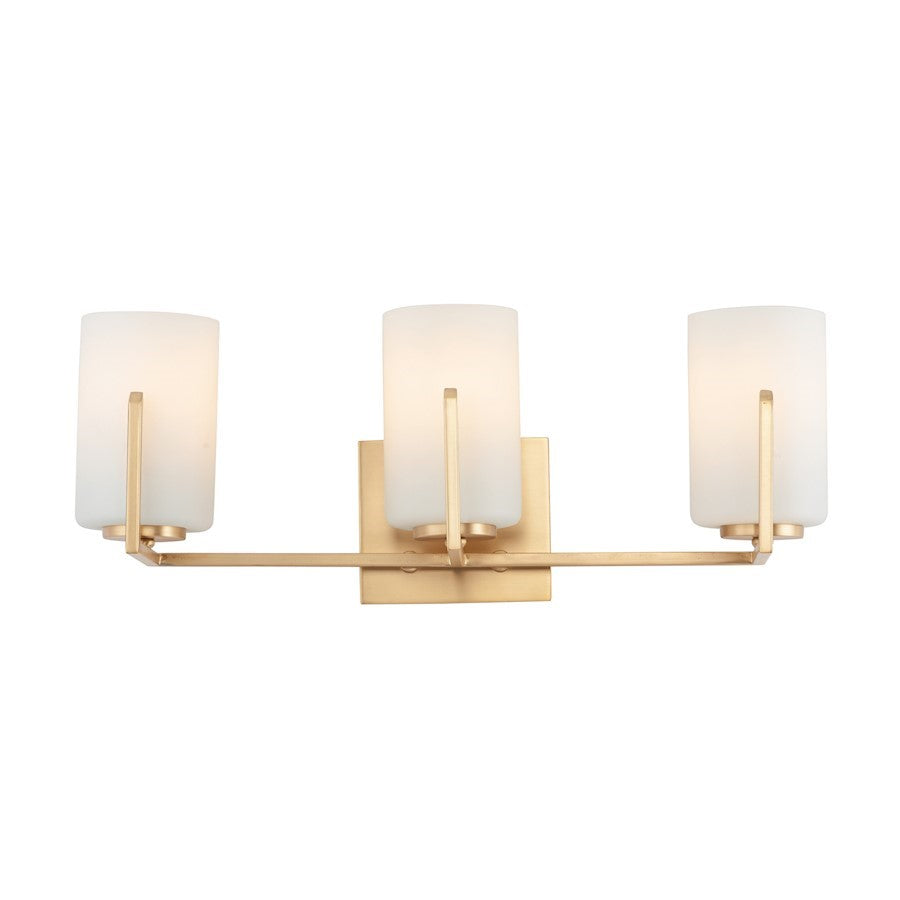 OPEN BOX: Maxim Lighting Dart 3-Light Bath Vanity, Satin Brass - MX21283SWSBR