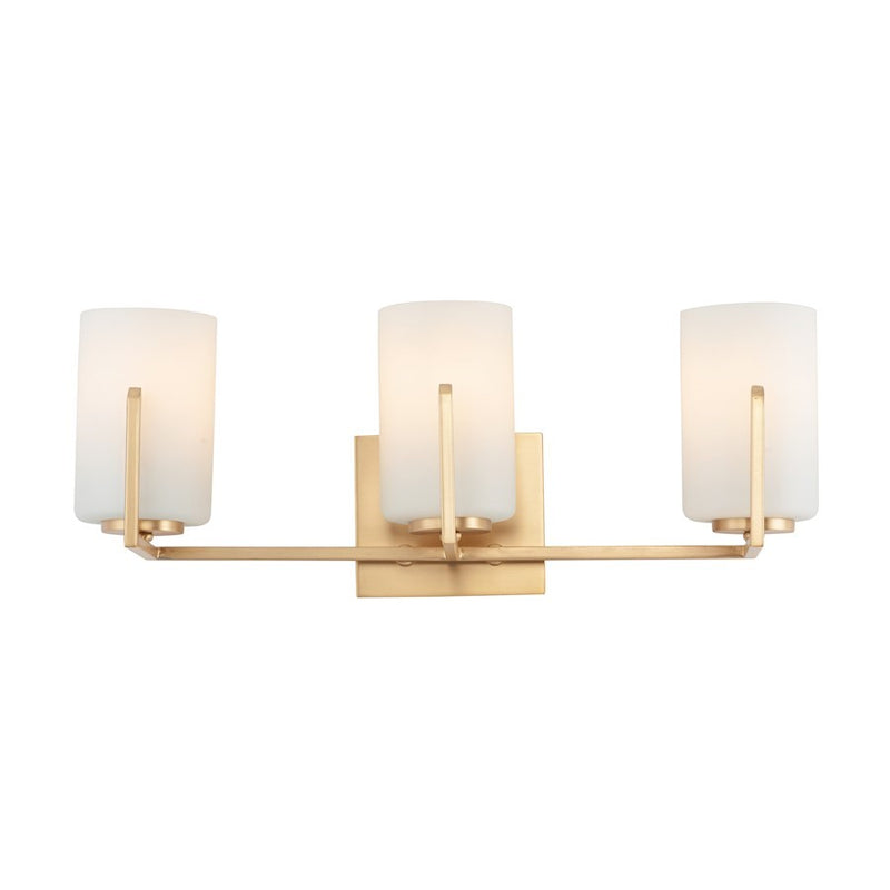 OPEN BOX: Maxim Lighting Dart 3-Light Bath Vanity, Satin Brass