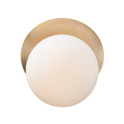 OPEN BOX: Maxim Vesper 7in 1-Light Wall Sconce | Mid-Century Satin Brass and Black with Satin White | Living Room & Bedroom | Model MX26033SWSBRBK