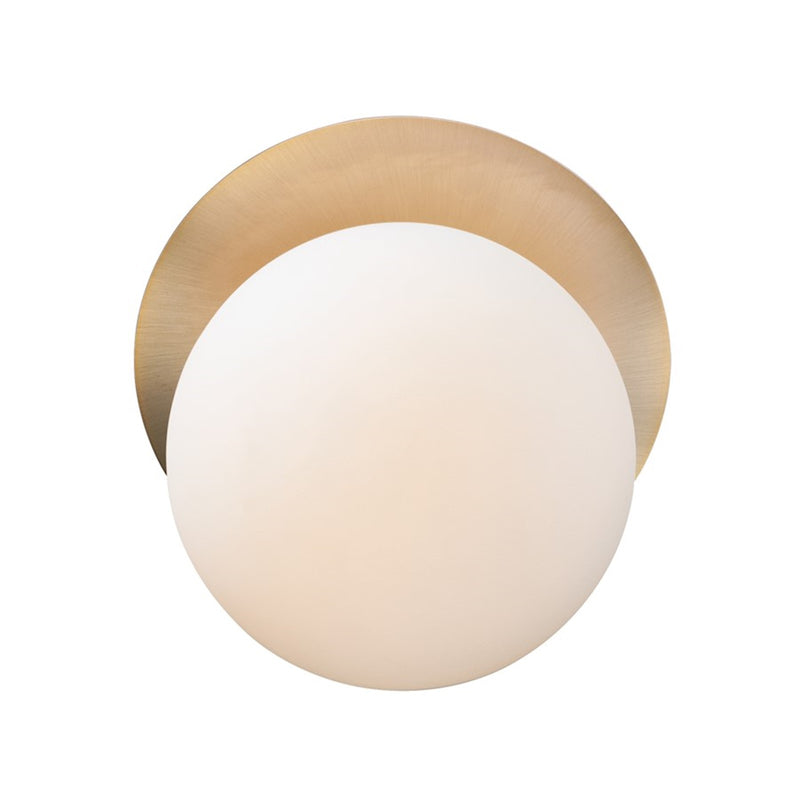 OPEN BOX: Maxim Vesper 7in 1-Light Wall Sconce | Mid-Century Satin Brass and Black with Satin White | Living Room & Bedroom | Model MX26033SWSBRBK