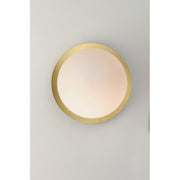 OPEN BOX: Maxim Vesper 7in 1-Light Wall Sconce | Mid-Century Satin Brass and Black with Satin White | Living Room & Bedroom | Model MX26033SWSBRBK