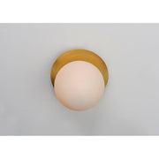 OPEN BOX: Maxim Vesper 7in 1-Light Wall Sconce | Mid-Century Satin Brass and Black with Satin White | Living Room & Bedroom | Model MX26033SWSBRBK