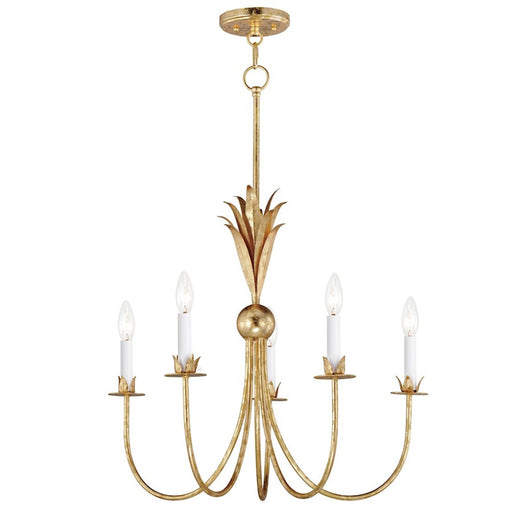 OPEN BOX ITEM: Maxim Paloma 5-Light Chandelier, Gold Leaf