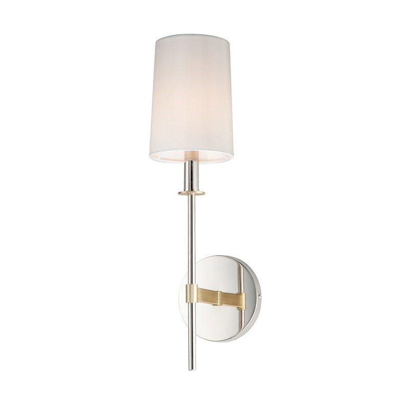 OPEN BOX: Maxim Uptown 1-Light Wall Sconce, Brass/Nickel - MX32391OFSBRPN