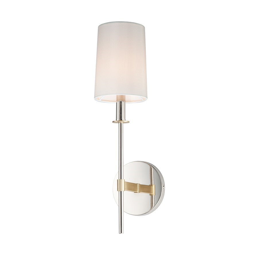 OPEN BOX: Maxim Uptown 1-Light Wall Sconce, Brass/Nickel - MX32391OFSBRPN