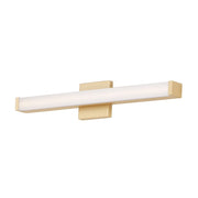 OPEN BOX: Maxim Spec LED 24in 1-Light Bath Vanity | Contemporary Gold Aluminum and White Acrylic | Bathroom & Powder Room | Model MX52002GLD