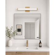OPEN BOX: Maxim Spec LED 24in 1-Light Bath Vanity | Contemporary Gold Aluminum and White Acrylic | Bathroom & Powder Room | Model MX52002GLD