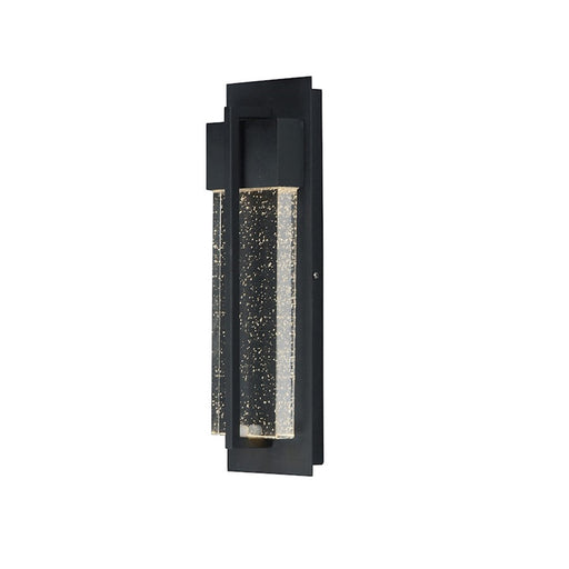 OPEN BOX ITEM: Maxim Lighting Cascade 14in 1-Light Outdoor Wall Sconce | Modern Black Aluminum and Bubble Glass | Patio & Entryway | 5 x 3 x 14 in | Model MX56190BGBK