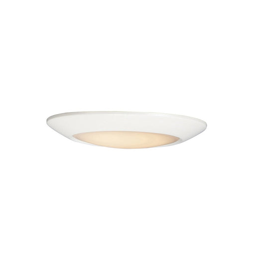 OPEN BOX ITEM: Maxim Lighting Maxim Diverse 7in 1-Light LED Flush Mount | Modern White and White Polycarbonate | Bathroom & Shower | Model MX87611WTWT