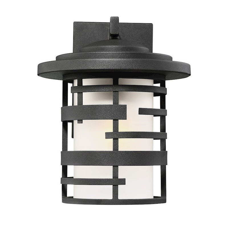 OPEN BOX ITEM: Nuvo Lansing 1 Light 12" Wall Lantern, Etched/Black