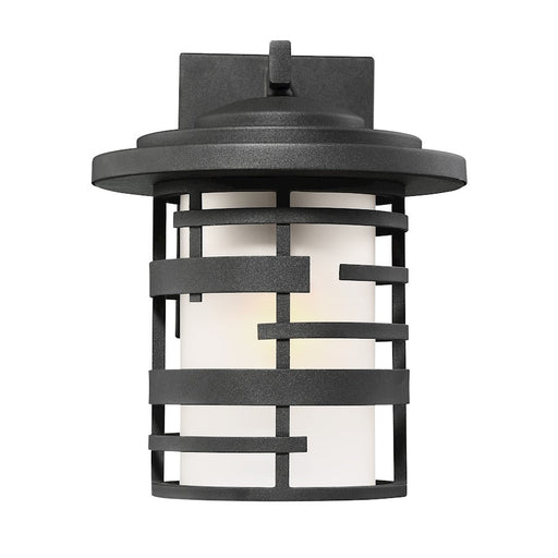 OPEN BOX ITEM: Nuvo Lansing 1 Light 12" Wall Lantern, Etched/Black