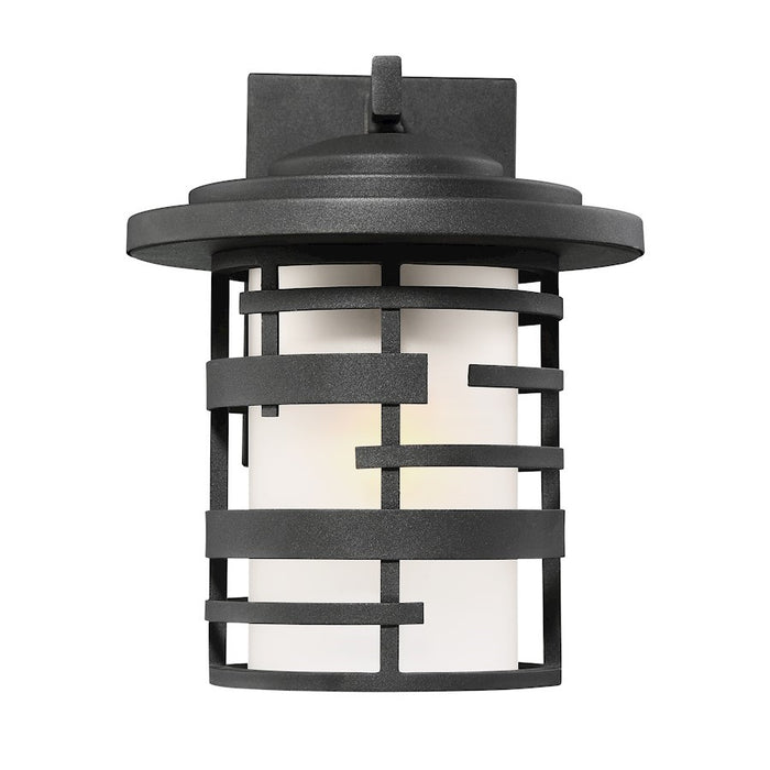 OPEN BOX ITEM: Nuvo Lansing 1 Light 12" Wall Lantern, Etched/Black